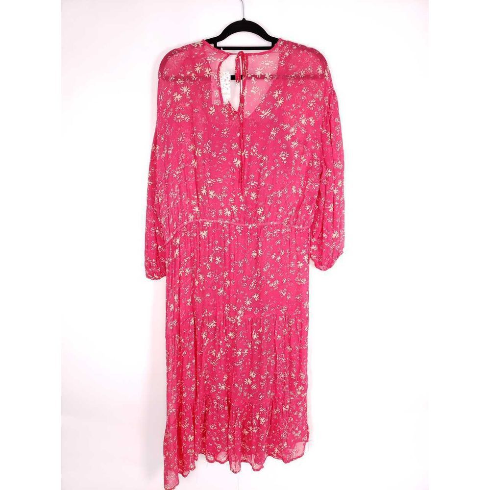 Free People Wall Flower Sheer Back Tie Midi Dress - Picture 5 of 7